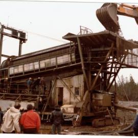 Goliath Mining ,Western end of Adair’s Road Hokitika. ca.1980s.  -ALBUM-