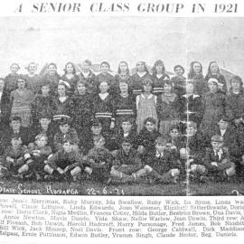 Runanga State School, Senior Class.1921.