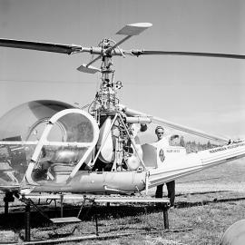 Helicopter at Kumara 1971.