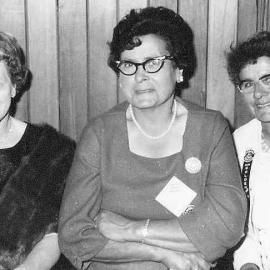 Lily Hannant Hibbs, Rita Jane Nelson, and Alice Dorothy Johnson at the Camerons School Jubilee Reunion, 1968