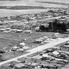 Aerial view of Hokitika, 1939