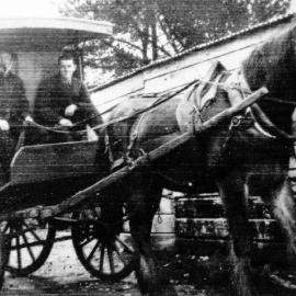 Jimmy Hayden driving the Rutherglen to Greymouth Coach, with his son Lewis.