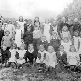 Sarah Jenkins and siblings at  Mokihinui School.1899.