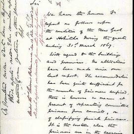 Report to the Colonial Secretary on the state of the Hokitika Gaol, 2nd May 1867.
