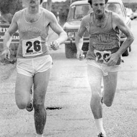 Steve McMaster and Eddie Gray -  Round the Bridges winners.1982.