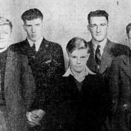 Victorious West Coast boxers - defeated the Hutt Valley Team. 1946.