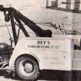 Dey's Panel Beating, Greymouth, 1966.