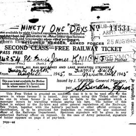  Lou Knight's free rail pass