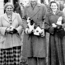 Margaret Bishop, Don and  Noeline McVicar with prizes won at Industries Fair, Victoria Park,Greymouth.