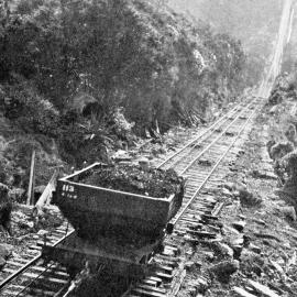 Trucking coal down the Denniston Incline.1938.