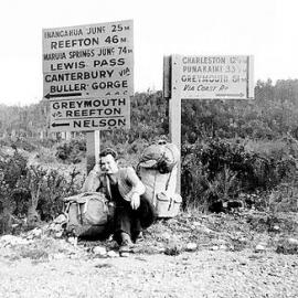  Pam Jenkins - backpacking through Punakaiki . mid 1950’s.
