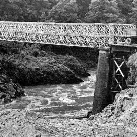 Temporary bailey bridge over Buller River, 1961