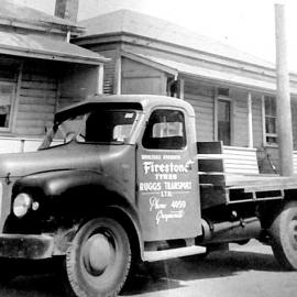 Ruggs truck, Arney St, Greymouth. 1964.