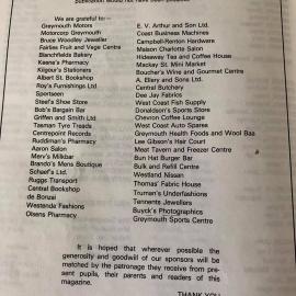 Greymouth businesses 1984