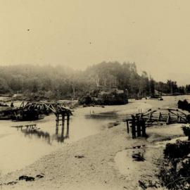 Bridge collapse,Greenstone Valley looking east from the junction of Blackwater.
