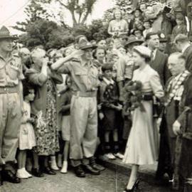  Sergeant Major Frederick C Larsen meets the Queen in Greymouth