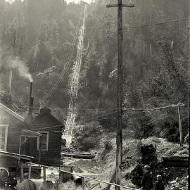 Incline running up the hillside at the Blackwater Mine site.