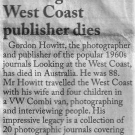 Obituary Gordon Howitt 7 Sept 2019.