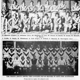 West Coast Rugby League Team v Canterbury and Great Britain 1979