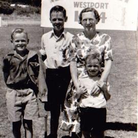 The Newcombe Family of Reefton at Westport, 1954.