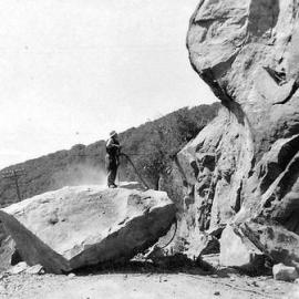 Ron Ferguson blast widening the road and making room for where the air fans were tunnelled through into Brunner mine.