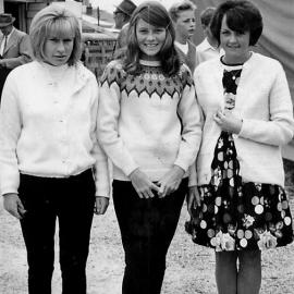Anne-Marie Patterson, Anne-Marie McTaggart, Helen Prescott - at Greymouth Industries Fair, early 1960`s.