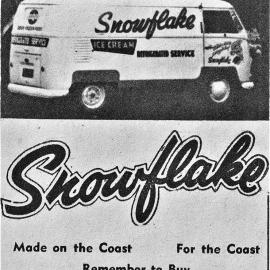 Snowflake Icecream Advertisement.1960s.