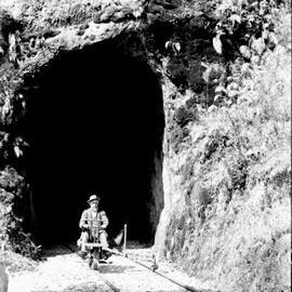 Mokihinui Gorge -  railway tunnel with jigger, between St. Helens and Seddonville. 1903.