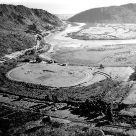 Aerial view of Omoto Racecourse, 22 June 1958.