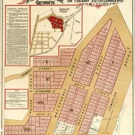 Poster for Auction- Plan of the new town of Dunollie, 1903.