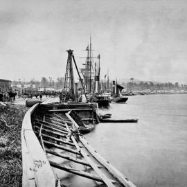  Revell Street, showing the Harbour, Hokitika.1868.