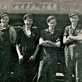 A group of New Zealand railways cleaners, Westport.