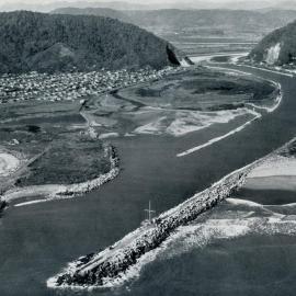Greymouth port 1952, aerial