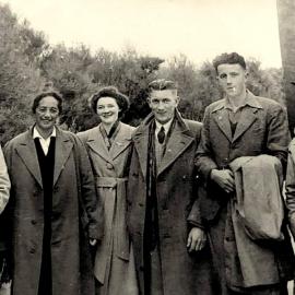 Milly and Billy Little (NZ Airforce) and Guide Rangi in Rotorua.ca.1945-46.