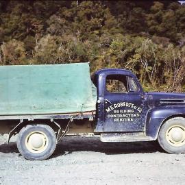M E Roberts, Contractor on the Haast Pass.