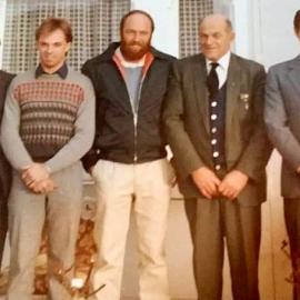 The Woods Boys and Dad - Linzi,Noel,Rae,Dad (RIP) ,Garry. 1985.