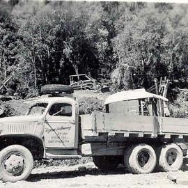 Fergusons loading at Jamie Creek-Windbag, Haast Highway 1954-1956.