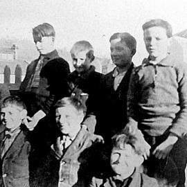 Reefton lads outside the school, on Buller Rd, 1925.