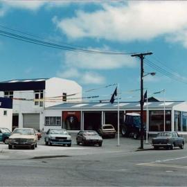 Corner of Guinness and Herbert Streets, Greymouth, 1987.