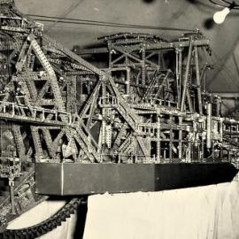 Blake Huffam`s model of the Grey River Gold Dredge ,1957  - 2 PHOTOS -
