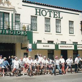 Pub crawl outside Revington's Hotel, Greymouth.1995.