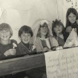 Tom and Rose Fisher with kids, Ngahere .1971. 