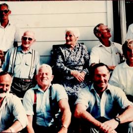 Fisher Family of Ngahere - Dolly and Bowie Fisher with 10 of their 16 children.