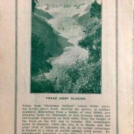 Franz Josef Glacier that features in the 1937 West Coast-Buller v Springboks match programme