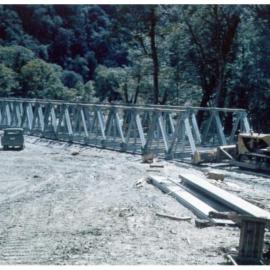 Bridge being assembled at Haast