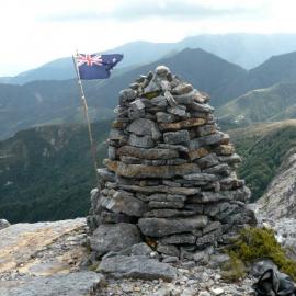 Mt Davy top cairn ..behind top and looking north. 2015.