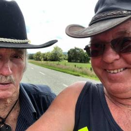 Tom Fisher, 84 of Ngahere, and Johannes Debreuk.Dec 2019.