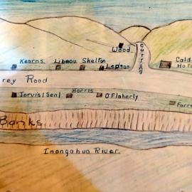 Hand drawing of Grey Rd, Reefton.