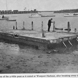 Remains of the 9-Mile punt, Westport Harbour.