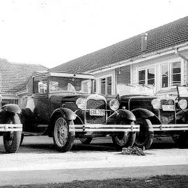  Model A Fords owned by Trainees - NZFS Reefton Ranger School .1964 .